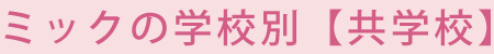 ミック幼児教室の学校別【共学校】